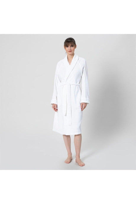 Solid Unisex Bathrobe White - Swordslife