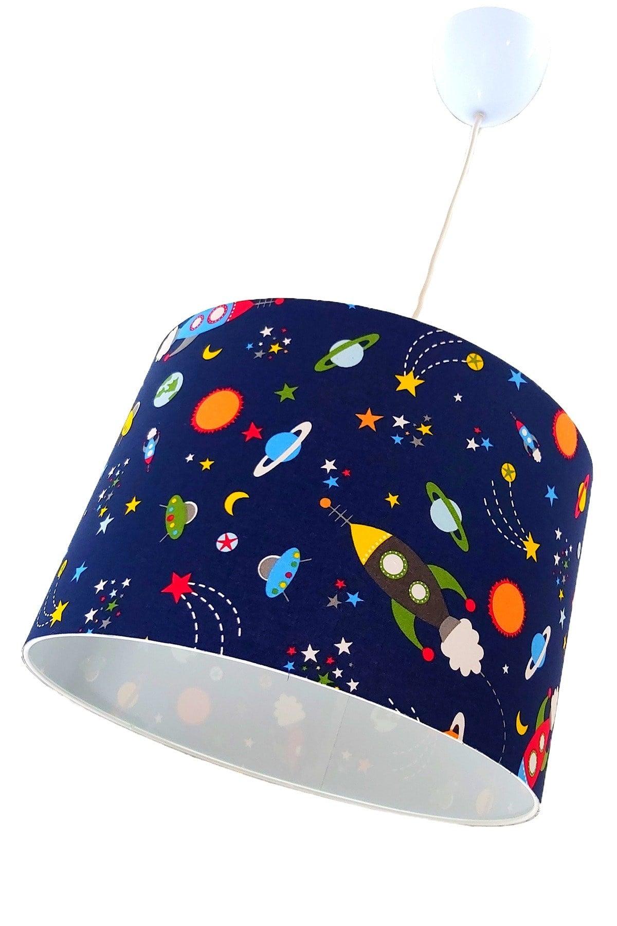 Space Chandelier Teenager Baby Kids Room Pendant Lampshade - Swordslife