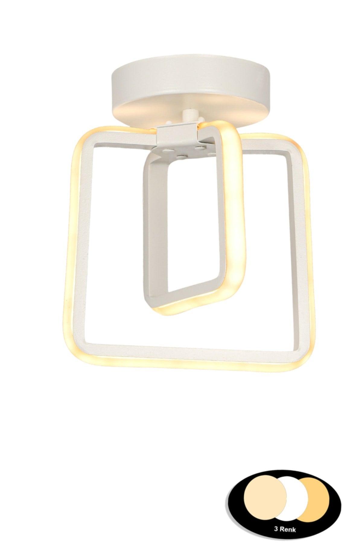 Spacious 3 Color Led Ceiling Mount Single Chandelier White - Swordslife