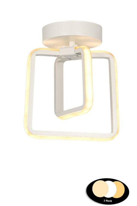 Spacious 3 Color Led Ceiling Mount Single Chandelier White - Swordslife