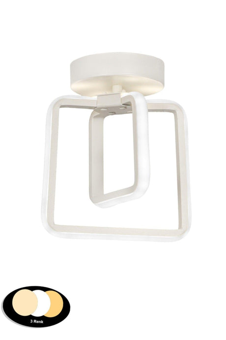 Spacious 3 Color Led Ceiling Mount Single Chandelier White - Swordslife