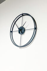 Spanish And Scandinavian Style 60 Cm Black, Wrought Iron Metal Minimalist Wall Clock - Swordslife