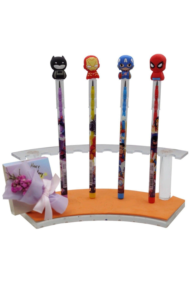 Egg-laying Pencil Heroes Set of 4