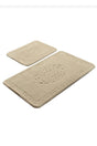 Spercial Cotton 2 Piece Cotton Bath Mat Set Ottoman Pattern Beige - Swordslife