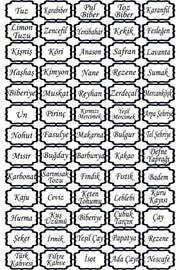 Spice Labels Spice Name 33*48