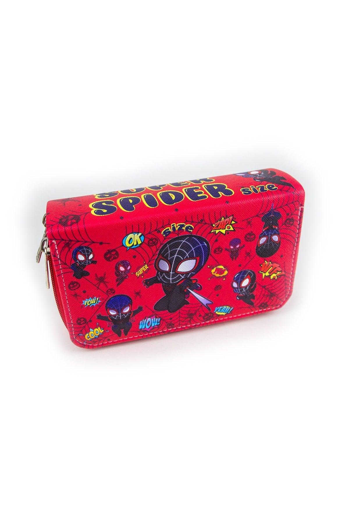 Spider-Man Themed Three Compartment Pencil Case