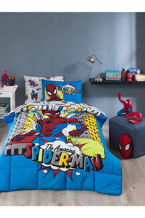 Spiderman New York Single Licensed Elastic Fitted Bed Sheet Child Sleeping Set - Swordslife