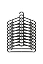 Spruttig Black Color 10 Pieces Plastic Clothes Hanger - Swordslife