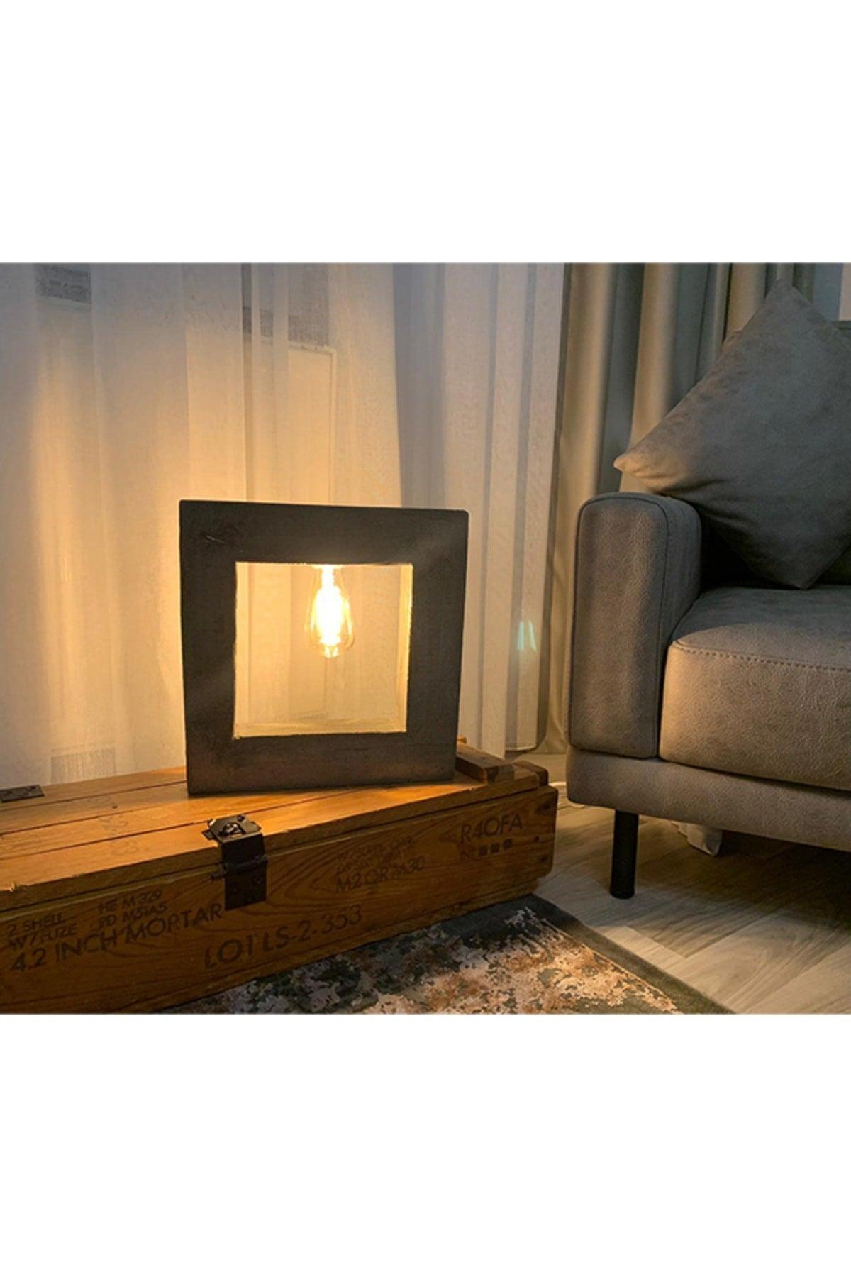 Square Special Design Decorative Concrete Floor Lamp | Lampshade | 100% Handmade - Swordslife