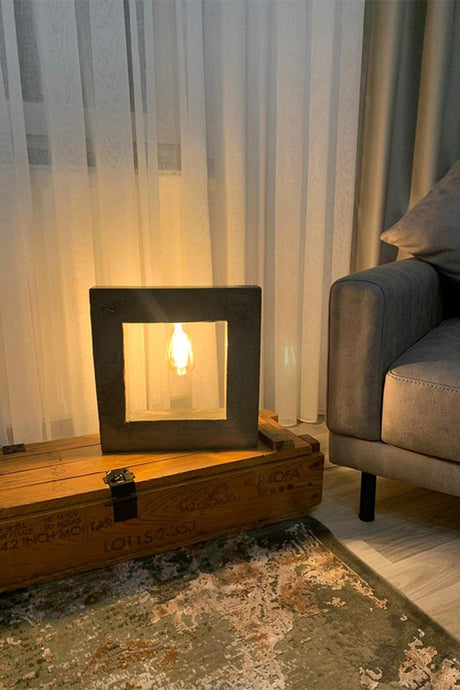 Square Special Design Decorative Concrete Floor Lamp | Lampshade | 100% Handmade - Swordslife