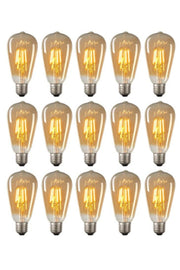 St 64 Flemish Rustic 4 W Amber Vintage