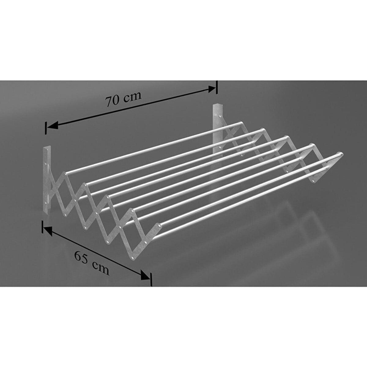 Stainless Aluminum Folding Wall Mounted Accordion Laundry Rack , Bathr ...
