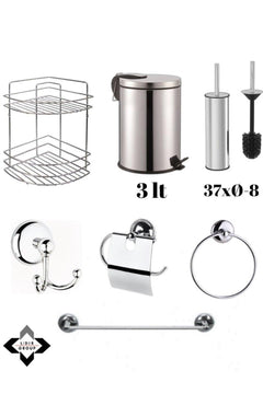 7-Piece Stainless Steel Bathroom Accessory Set