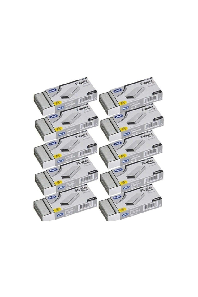 Staple No:10 White 140 Set of 10