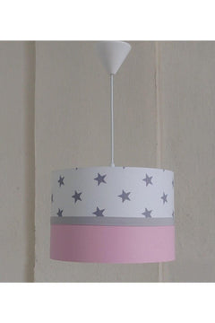 Fabric-coated children's room chandelier with adjustable hanger