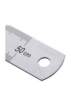 Stainless steel ruler 50cm with inch and centimeter scales