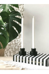 Steg Beton Black 2 Pcs Candlestick Holder - Swordslife