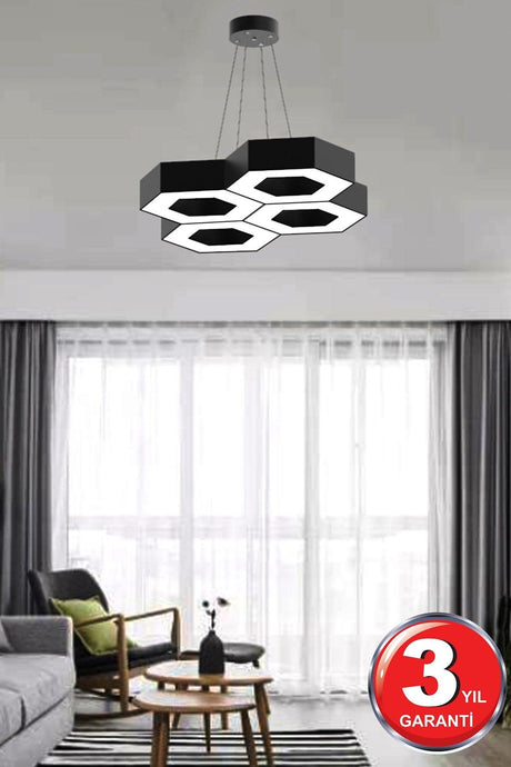 Stella (Black Case, Daylight) Led Modern Led Chandelier - Swordslife