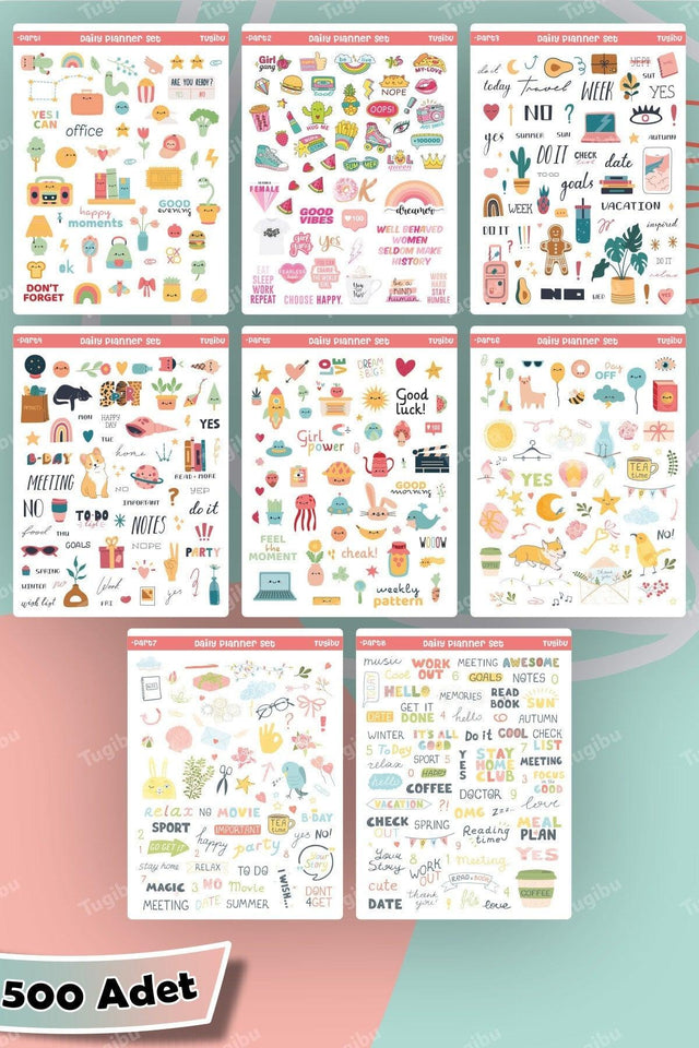 Sticker Weekly Planner Planner Label