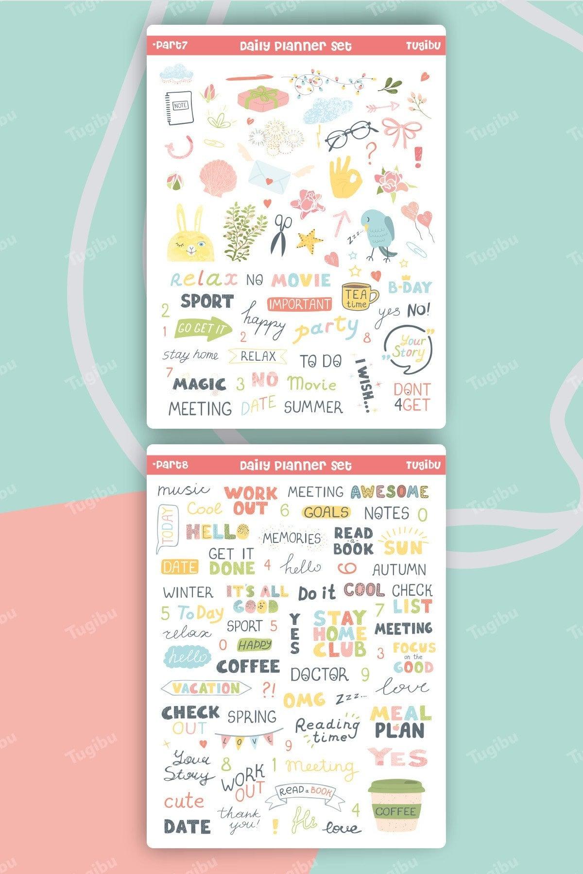 Sticker Weekly Planner Planner Label