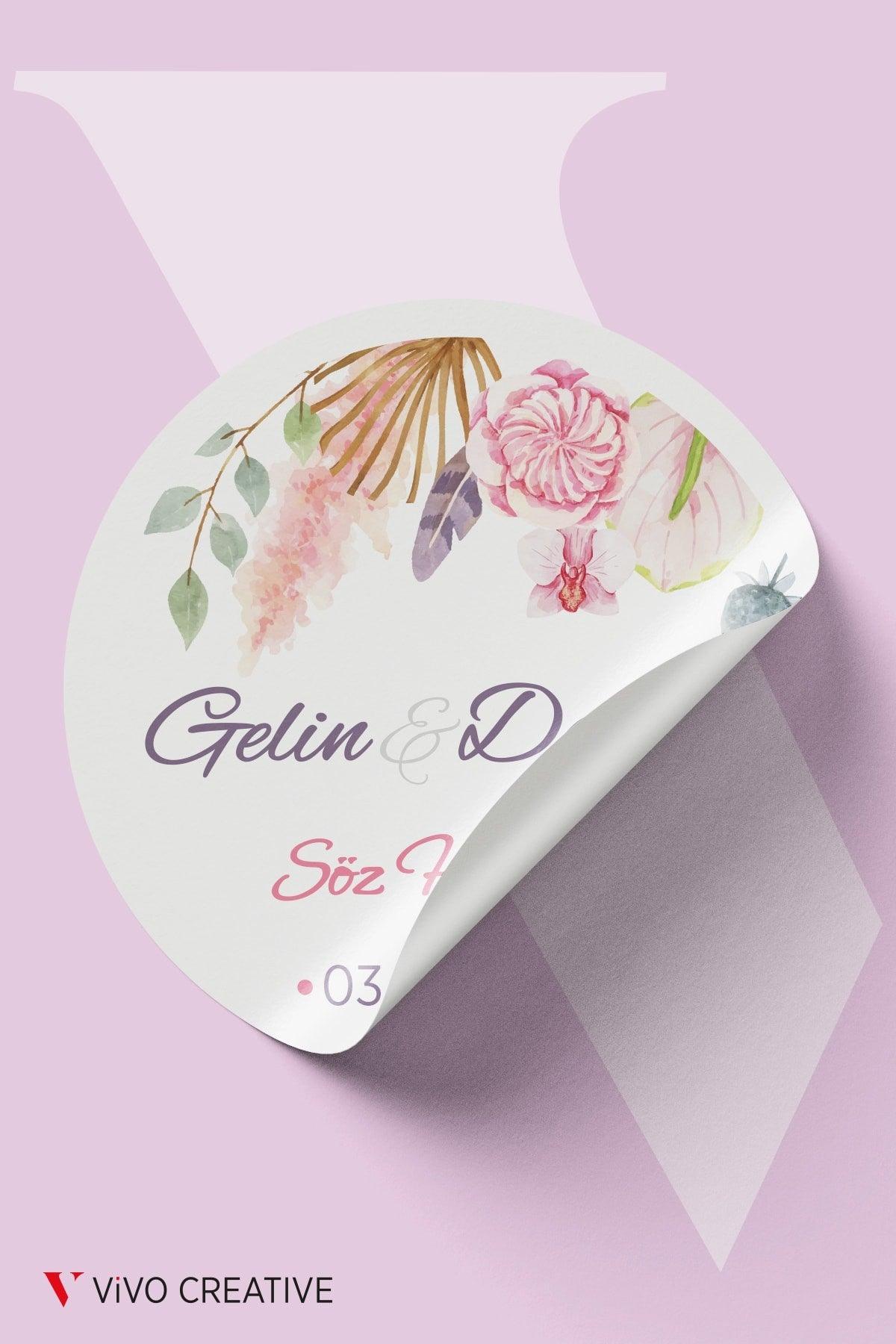 Adhesive Label - Promise Wedding Engagement (3x3cm) -