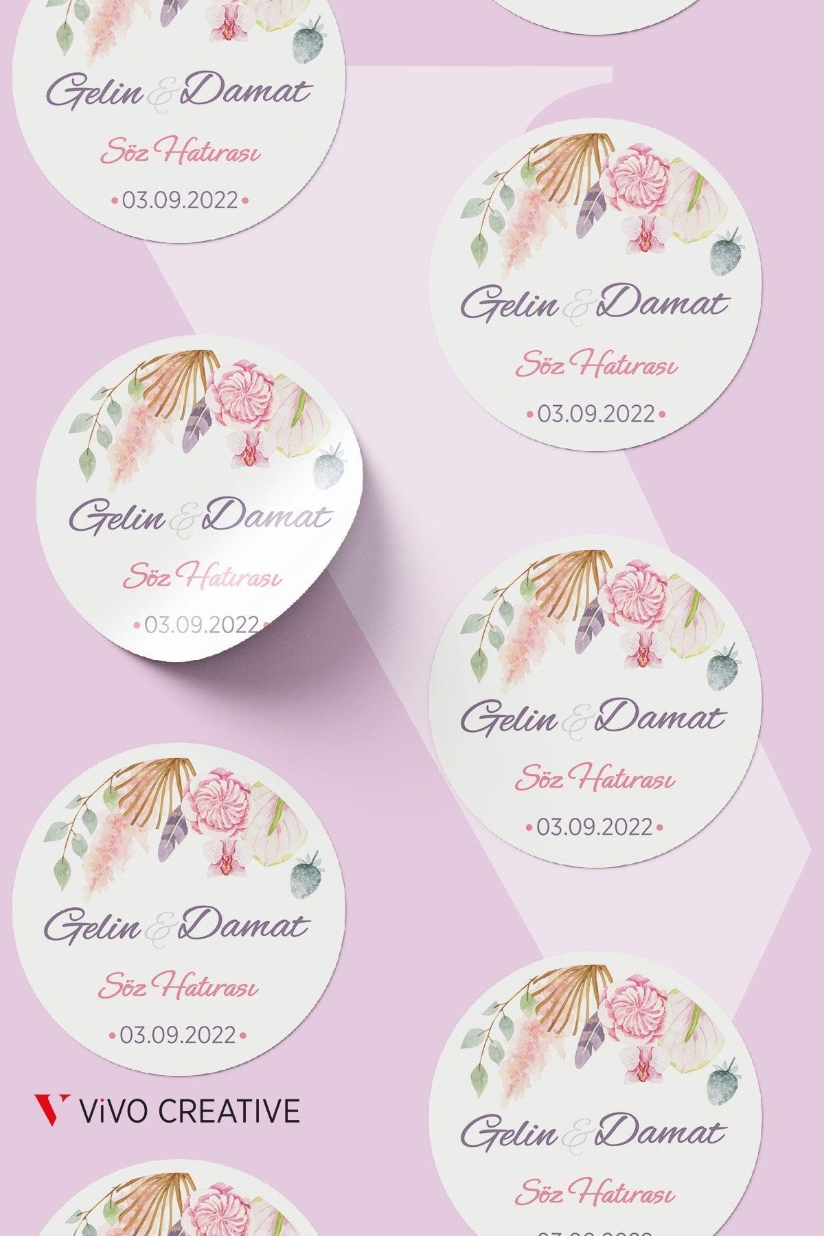 Adhesive Label - Promise Wedding Engagement (3x3cm) -