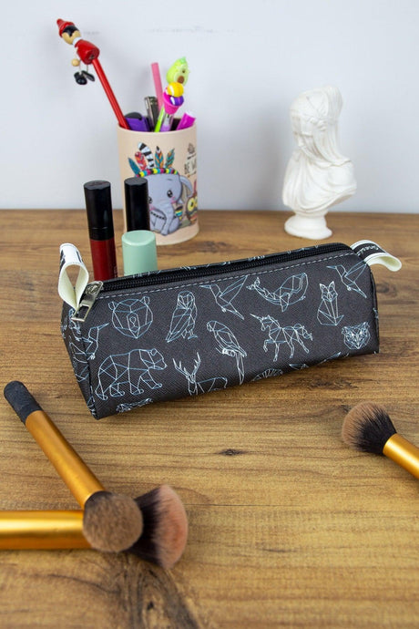 Pencil Case Geometric Drawing Themed Triangle