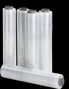 Transparent stretch film rolls, 300m x 500mm, 17 micron, 6 rolls per pack