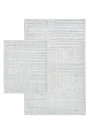 Street Natural Cotton 2 Piece Bathroom Rug Set