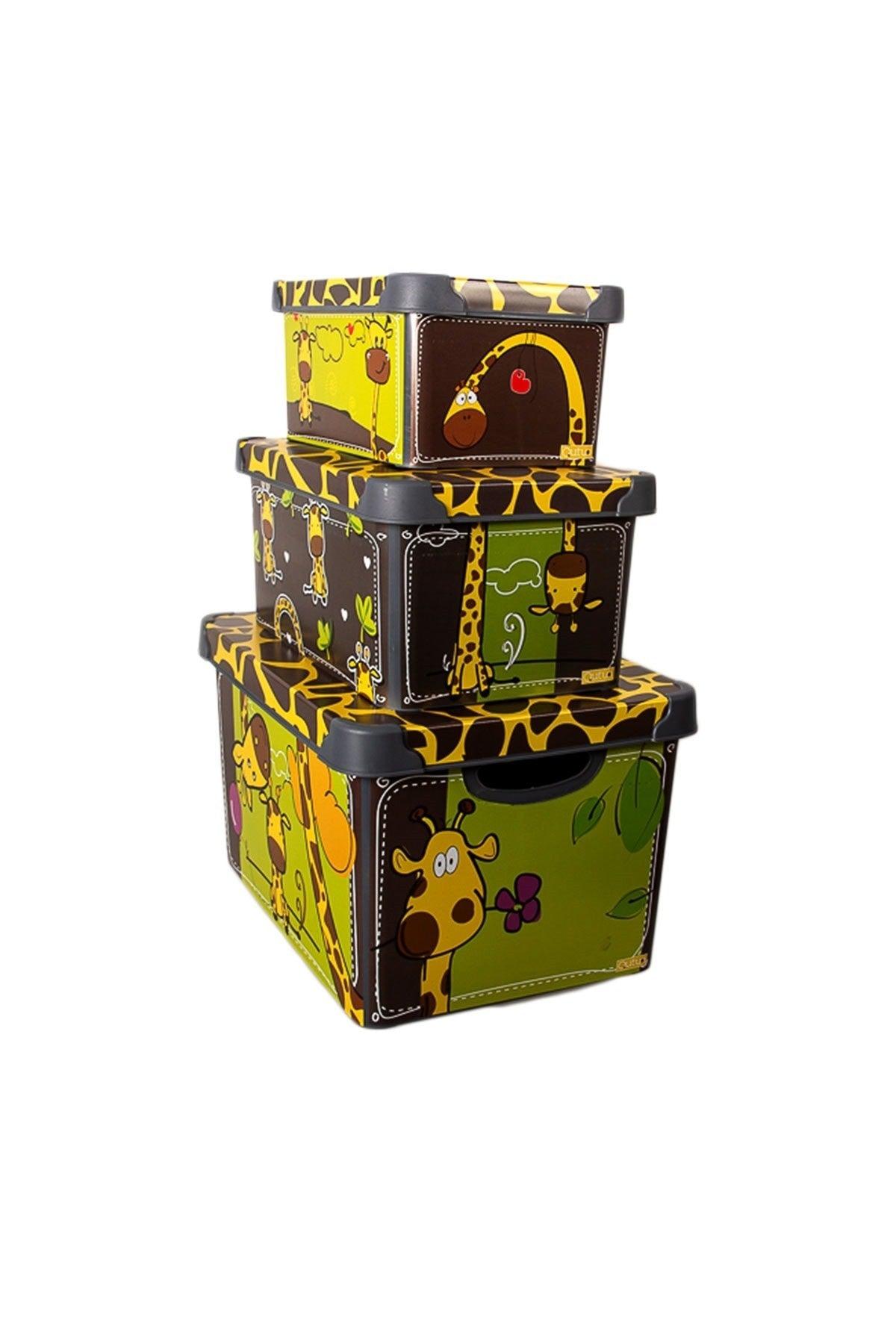 Style Box Giraffe - Set - 3 Pieces Decorative Storage Box - Swordslife