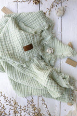 Water Green 4 Layer Muslin Baby-kid Blanket 110x110cm - Swordslife