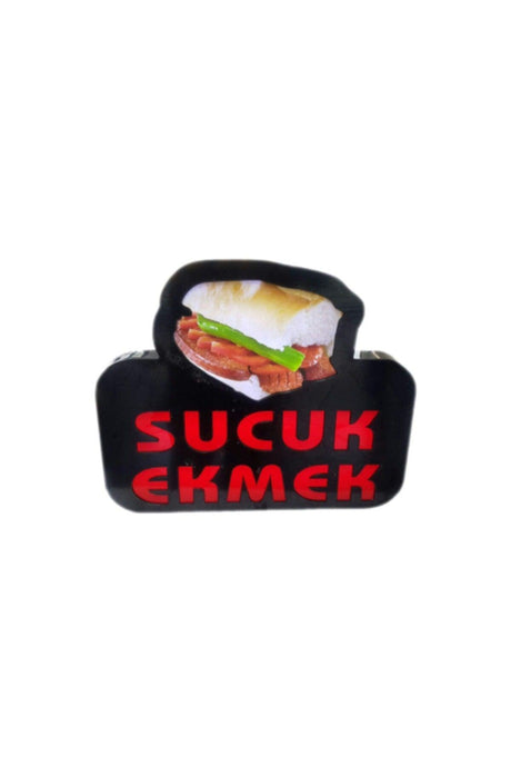 Sucuk Bread Written Visual 3d Led Sign