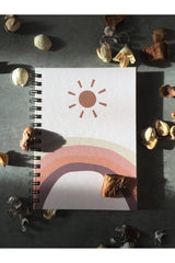 Sun Patterned Unlined Spiral Notebook