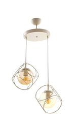 Suna 2.li White-honey Glass Chandelier - Swordslife