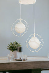 Suna 2.li White-white Glass Chandelier - Swordslife