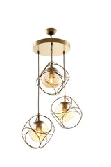 Suna 3rd Tumbled-Honey Glass Chandelier - Swordslife