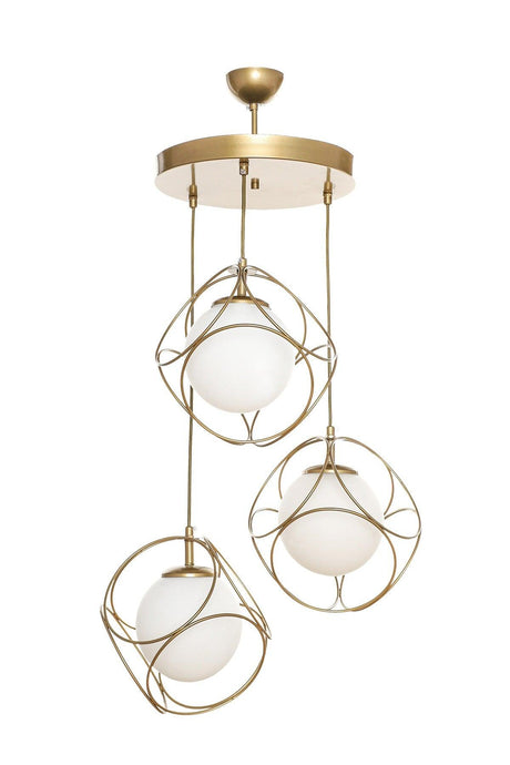 Suna 3rd Tumbled-white Glass Chandelier - Swordslife