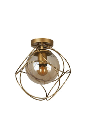 Suna Single Tumbled-honey Glass Ceiling Installation
