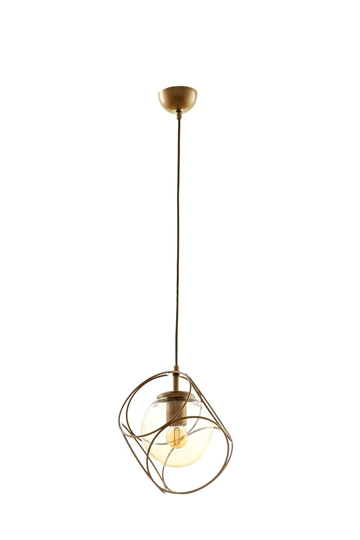 Suna Single Tumbled-honey Glass Chandelier - Swordslife