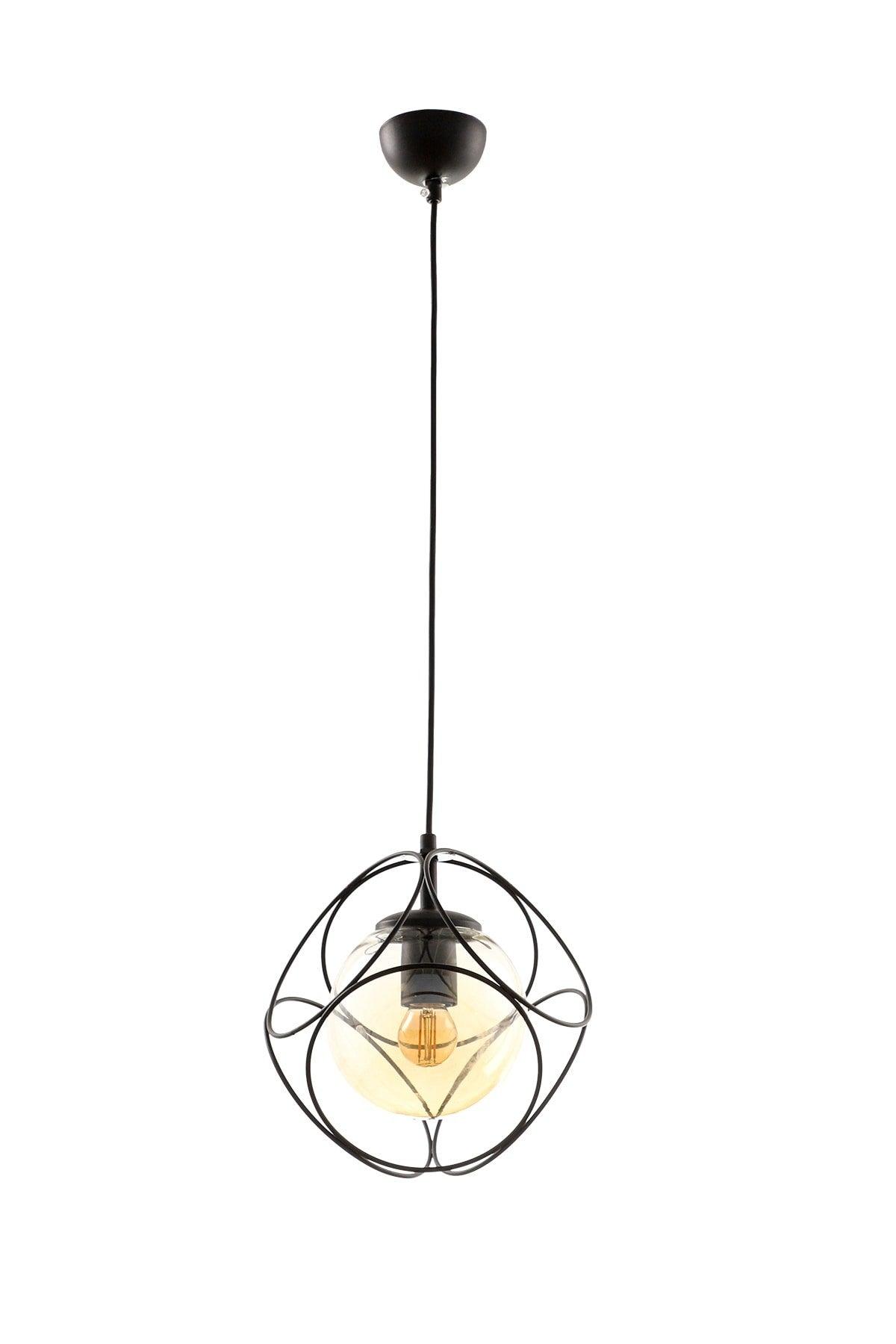 Suna Single Black-honey Glass Chandelier - Swordslife