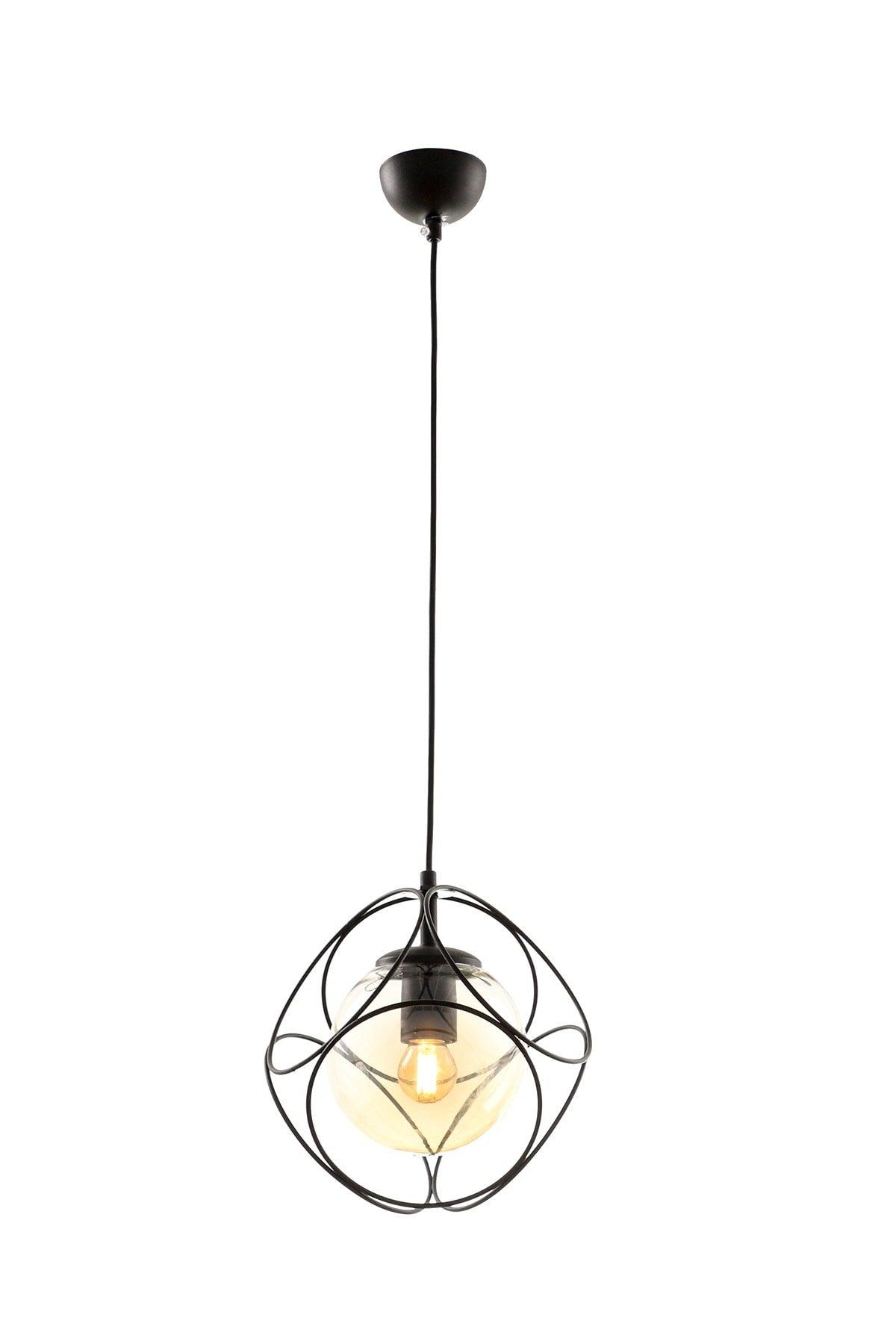 Suna Single Black-honey Glass Chandelier - Swordslife