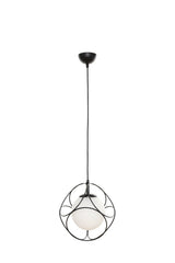 Suna Single Black-white Glass Chandelier - Swordslife