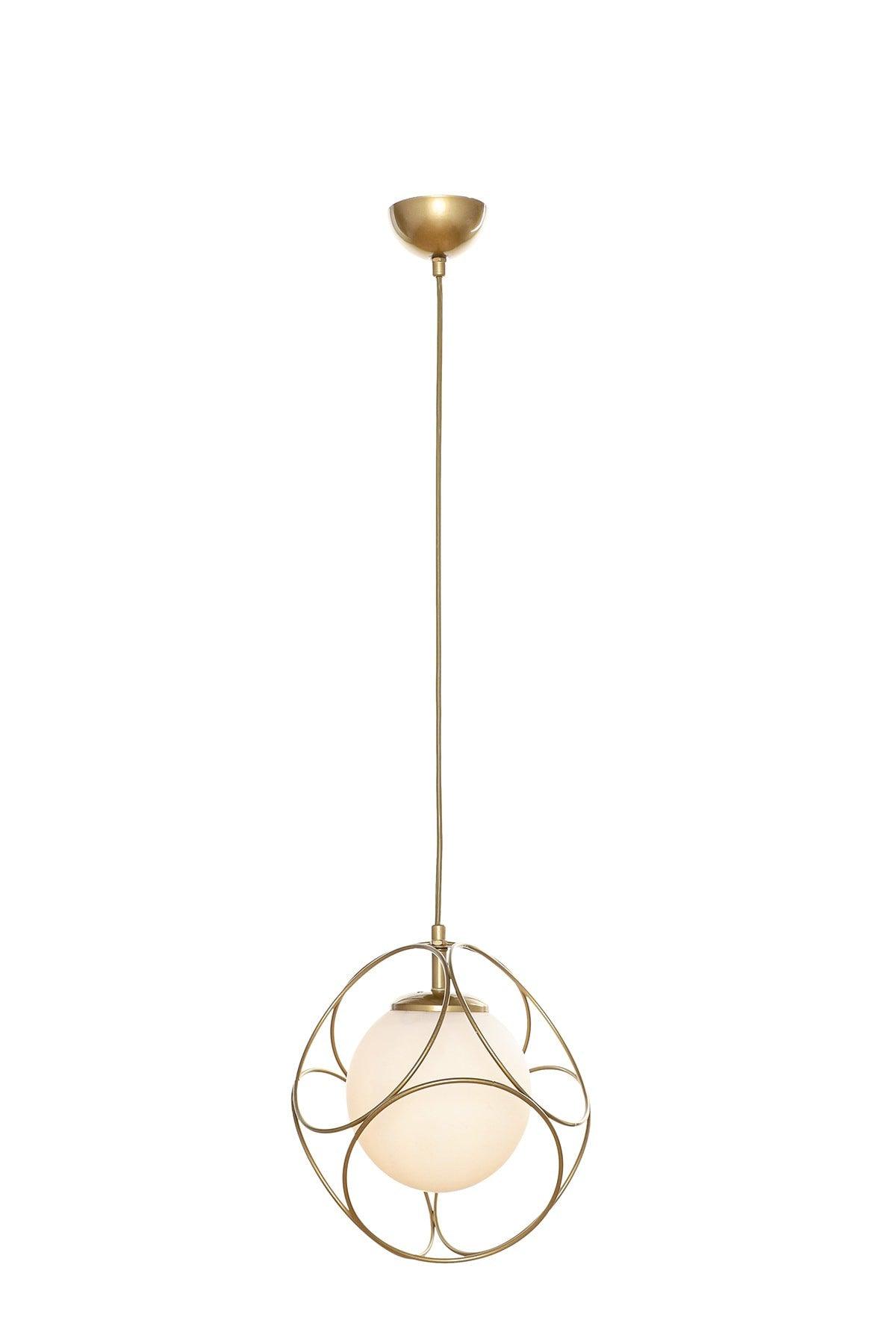 Suna Single Tumbled-white Glass Chandelier - Swordslife