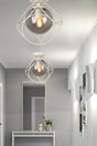 Suna Single White-smoked Glass Ceiling Mount Chandelier - Swordslife