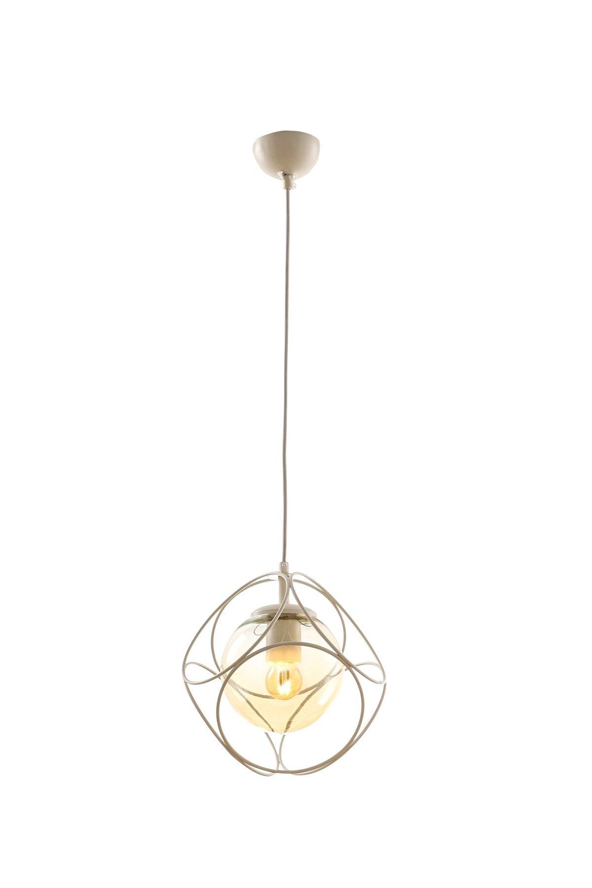 Suna Single White-honey Glass Chandelier - Swordslife