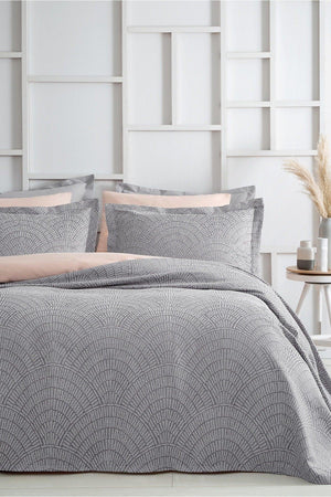 Sundae Double Bedspread Set - Anthracite - Swordslife