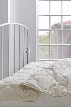 Superwashed wool and cotton baby quilt