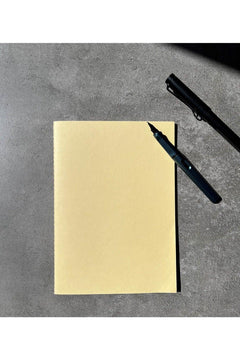 Pastel Yellow Checkered Notebook – 15x21 cm, 80 Pages (40 Sheets Ivory Paper)