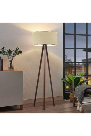 Wedge Body Gold Detailed Cream Floor Lamp-ready Headboard - Swordslife
