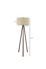 Wedge Body Gold Detailed Cream Floor Lamp-ready Headboard - Swordslife